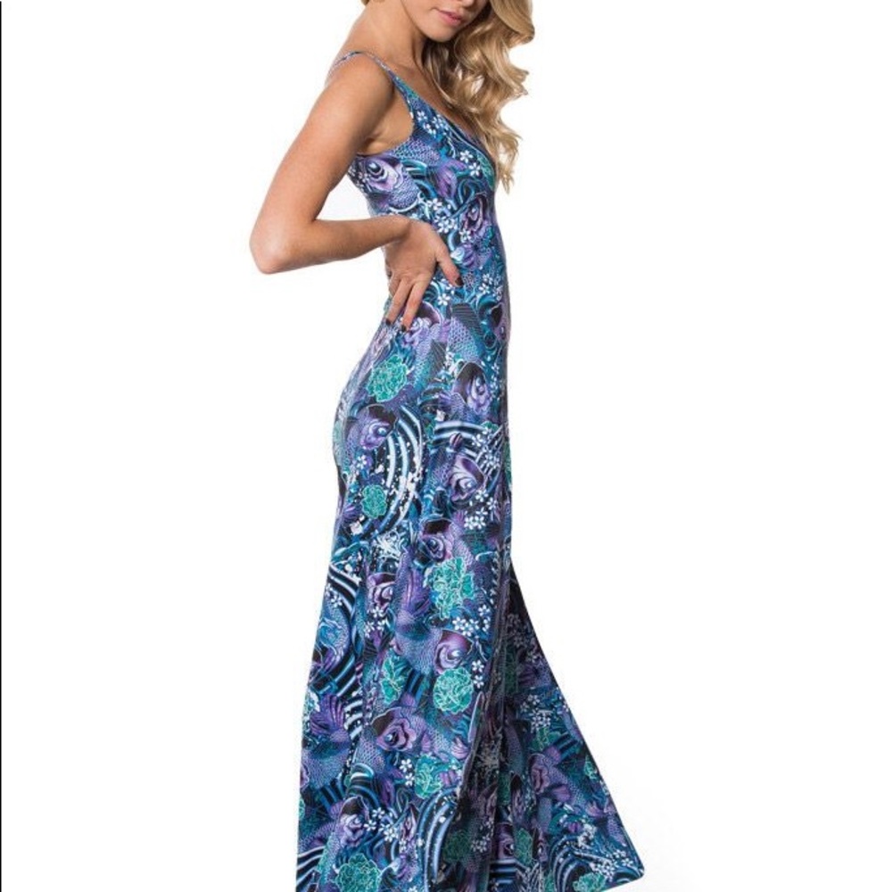 Black Milk Koi Purple maxi dress